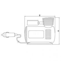 Compressor de ar portátil para carros 50 w 12 v 42330/001 Tra - Inov Equipamentos