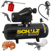 Compressor de Ar Schulz Audaz MCSV 20/200 20PCM 200LT Kit Acessórios 220/380V