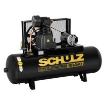 Compressor De Ar Schulz - Csl 20br/200 Bravo - 20 Pés 200 Litros 175 Libras 220/380v Trif