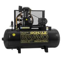 Compressor De Ar Schulz - Csl 20br/200 Bravo - 20 Pés 200 Litros 175 Libras 220/380v Trif