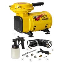Compressor De Ar Schulz Jet Fácil Plus 220v Com Acessórios Cor Amarelo