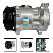 Compressor delphi 7h15 8 orelhas 8pk tampa tras. saida p/cima 12v Compressor delphi 7h15 8 orelhas 8pk tampa tras. saida p/cima 12v