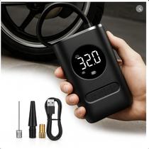 Compressor Digital Portátil Compacto e Recarregável, Ideal para Pneus de Carro e Moto