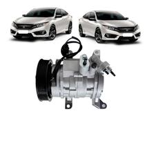 COMPRESSOR HONDA CIVIC 2.0 / GERACAO 10 2017 /POLIA 6PK 125MM 12V OEM: CVFBA-04 / 38800-5FG-M11-M6 Única