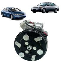 COMPRESSOR HONDA CIVIC 2001 2006 POLIA 6PK 110MM 12V RC.600.088 Única