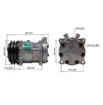 Compressor Modelo 7H15 4627 Trator Uniport 2011/... 8 Orelhas 12 Volts Polia 2A 132mm R134A