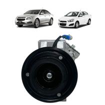 COMPRESSOR ORIGINAL DELPHI GM CRUZE 1.8 20122016 / SONIC 1.6 1.8 3 PASSANTES POLIA 6PK 120MM 12V Única