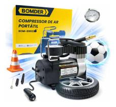 Compressor Portátil Bomvink Bom-8902 Super Forte E Potente Preto