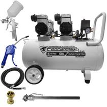Compressor Portátil Isento 10 Pés 2HP 50L 127V com Kit 5 Peças EVALD TRACTOR COMPBRASIL