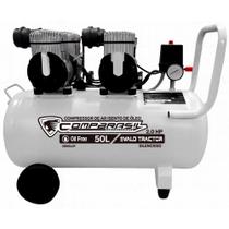 Compressor Portátil Isento de Óleo 10 Pés 1,0HP 50L Monofásico COMPBRASIL