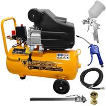 Compressor Portatil Lub 8,6Pés 2HP 25 Litros com Kit Multiuso 5 Pçs EVALD TRACTOR COMBRASIL Compressor Portatil Lub 8,6Pés 2HP 25 Litros com Kit Multiuso 5 Pçs EVALD TRACTOR COMBRASIL