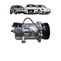 COMPRESSOR SANDEN SD7V16 4 ORELHAS VW GOLF 1999 /AUDI A3/POLO/BORA/NEW BEATLE POLIA 6PK RC.600.259 Única