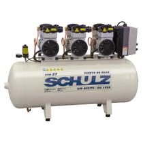 Compressor Schulz CSD 27 200 Litros 120 Libras 3 Motores 1.5 cv 220v Monofásico Isento de Óleo