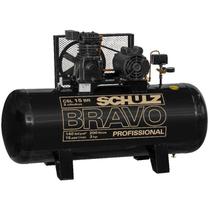 Compressor Schulz CSL 15 Bravo 200 Litros 140 Libras 3 cv Trifásico Compressor Schulz CSL 15 Bravo 200 Litros 140 Libras 3 cv Trifásico