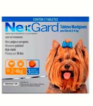 Comprimido antiparasitário para pulga Boeringer Ingelhein NexGard para cão de 2kg a 4kg 3 unidades
