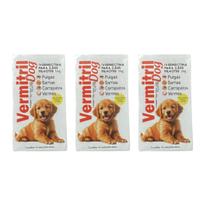 Comprimido Antipulgas, Carrapatos e Sarna Tripla Ação para Cães até 3kg 12 unid.