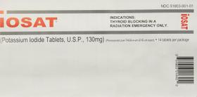 Comprimidos ANBEX IOSAT Iodeto de potássio 130 mg 5 unidades