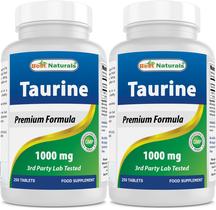 Comprimidos de 1000 mg de taurina Best Naturals, pacote com 500 unidades Comprimidos de 1000 mg de taurina Best Naturals, pacote com 500 unidades