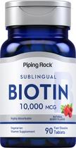Comprimidos de Biotina Piping Rock 10.000 mcg de Dissolução Rápida 90 un