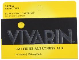 Comprimidos de cafeína Vivarin 200 mg de cafeína, 16 comprimidos, pacote com 3 Comprimidos de cafeína Vivarin 200 mg de cafeína, 16 comprimidos, pacote com 3