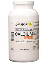 Comprimidos de cálcio MAJOR Oyster Shell 500 mg 1000 comprimidos Comprimidos de cálcio MAJOR Oyster Shell 500 mg 1000 comprimidos