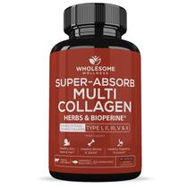 Comprimidos de colágeno Wholesome Wellness SuperAbsorb Multi 90 cápsulas