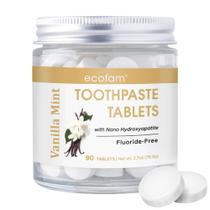 Comprimidos de Creme Dental EcoFam - Sabor Baunilha e Hortelã - 90 Unidades