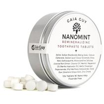 Comprimidos de creme dental Gaia Guy NanoMint Remineralizing 124 comprimidos Comprimidos de creme dental Gaia Guy NanoMint Remineralizing 124 comprimidos