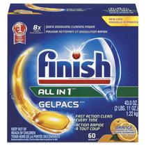 Comprimidos de detergente para lava-louças Finish All in 1 Gelpacs Orange Comprimidos de detergente para lava-louças Finish All in 1 Gelpacs Orange