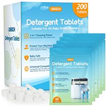 Comprimidos de detergente USKICH 200 unidades para todas as lavadoras de mamadeiras