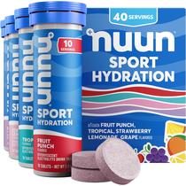 Comprimidos de eletrólitos Nuun Sport com magnésio e cálcio, pacote com 4 Comprimidos de eletrólitos Nuun Sport com magnésio e cálcio, pacote com 4