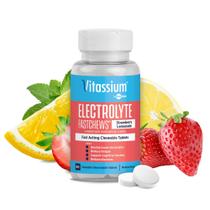 Comprimidos de eletrólitos Vitassium FastChews sabor morango com limonada