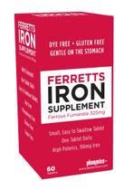 Comprimidos de ferro Ferretts 106 mg (325 mg de fumarato ferroso) x 60 Comprimidos de ferro Ferretts 106 mg (325 mg de fumarato ferroso) x 60