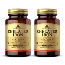 Comprimidos de ferro Solgar Chelated 100 comprimidos, pacote com 2 suplementos dietéticos Comprimidos de ferro Solgar Chelated 100 comprimidos, pacote com 2 suplementos dietéticos