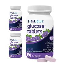 Comprimidos de glicose TruePlus Grape Flavor, 50 unidades, pacote com 3