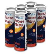 Comprimidos de glicose TruePlus Orange Flavor 6 tubos x 10 comprimidos