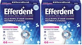 Comprimidos de limpeza de dentaduras Eferdent, pacote com 4, limpeza completa
