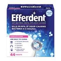 Comprimidos de limpeza de dentaduras Efferdent Complete Clean 44 comprimidos