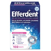 Comprimidos de limpeza Efferdent Retainer Dental Appliances 102