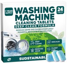 Comprimidos de Limpeza para Máquina de Lavar Roupa - Sustentáveis (24 Unidades)