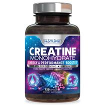 Comprimidos de monohidrato de creatina feitos pela natureza 120 cápsulas