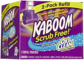 Comprimidos de recarga para limpeza de banheiros Kaboom Scrub Free! (Contagem de 2)
