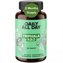 Comprimidos de Triphala Orgânico Daily All Day 120 para Saúde Intestinal Comprimidos de Triphala Orgânico Daily All Day 120 para Saúde Intestinal
