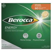 Comprimidos efervescentes Berocca Energy Vitamin B e C, pacote com 60
