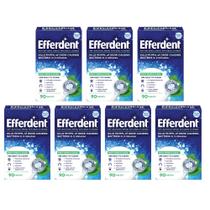 Comprimidos Efervescentes Efferdent para Limpeza de Próteses Sabor Menta 90 Unidades Pacote com 7
