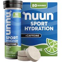 Comprimidos eletrolíticos Nuun Sport com cafeína, chá verde, pacote com 8