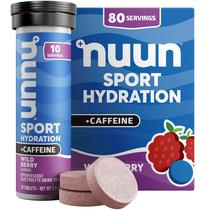 Comprimidos eletrolíticos Nuun Sport com cafeína Wild Berry, pacote com 8