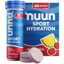 Comprimidos eletrolíticos Nuun Sport com magnésio e cálcio, pacote com 4