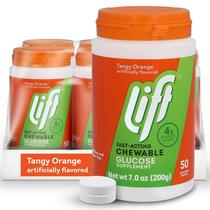 Comprimidos energéticos mastigáveis elevam a glicose, laranja de ação rápida, 50 quilates
