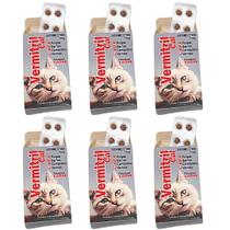 Comprimidos Mastigáveis Anti Carrapato, Pulga, Verme e Sarna Vermitril para Cães e Gatos Sabor Carne, Para Todas as Raças e Tamanhos Comprimidos Mastigáveis Anti Carrapato, Pulga, Verme e Sarna Vermitril para Cães e Gatos Sabor Carne, Para Todas as Raças e Tamanhos